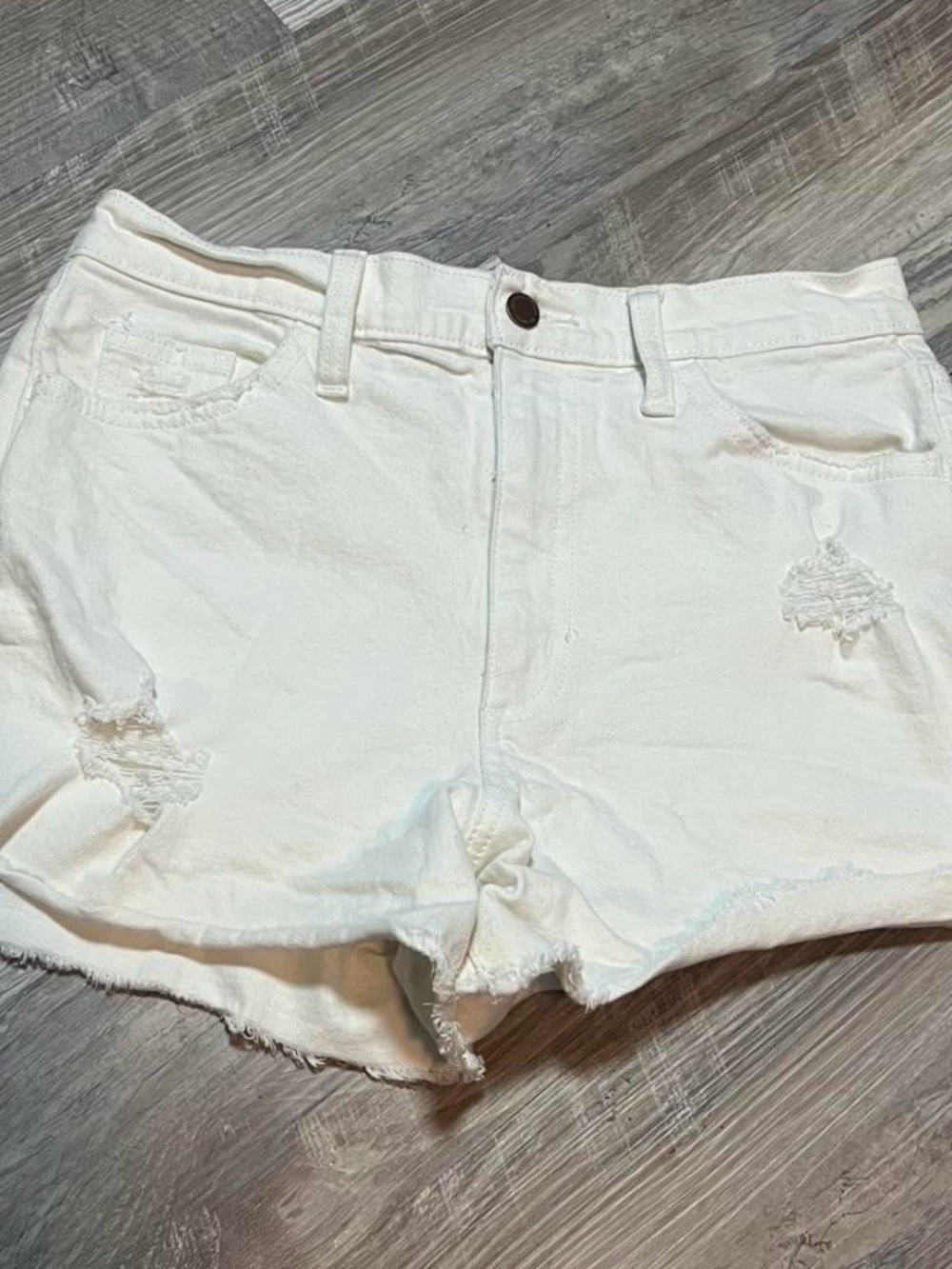 Universal Thread White Distressed Denim Cutoff Shorts
